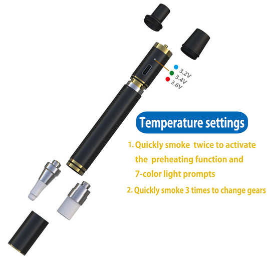VOOZR P1 WAX Pen Vaporizer Equipped with heating ceramic cup, Number of puffs shift design, 510 interface - VOOZR