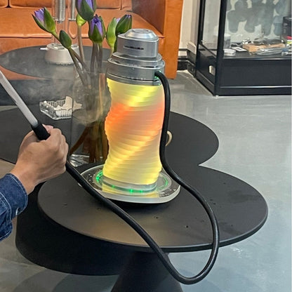 VOOZR  Hookah Shisha – Personalized Design with 7-Color Rotating Lights (Remote Controlled) & Laser Smoke Highlighting VOOZR
