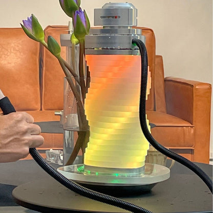 VOOZR  Hookah Shisha – Personalized Design with 7-Color Rotating Lights (Remote Controlled) & Laser Smoke Highlighting VOOZR
